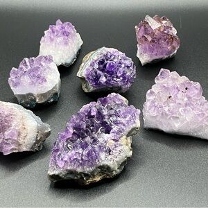 Amethyst Crystal Cluster Set